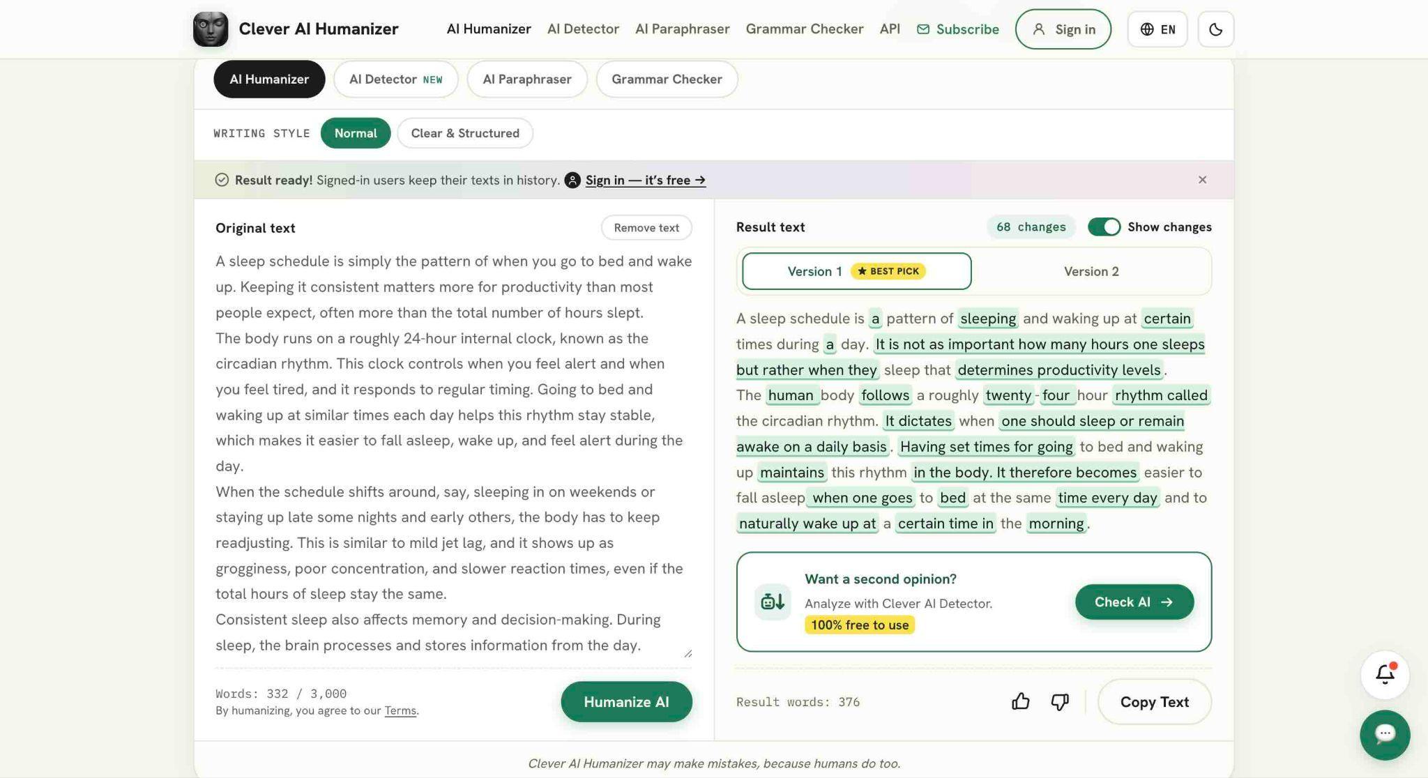 Clever AI Detector Review 2026: Free AI Checker Tested